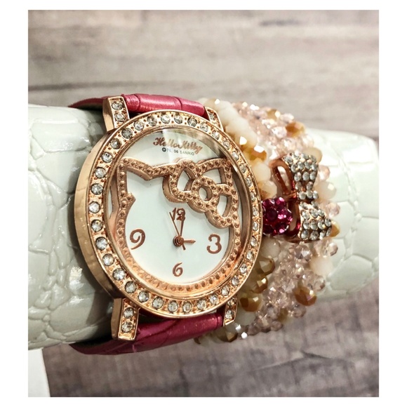 Rose Gold Hello Kitty Watch & Bracelet Set - Picture 3 of 4